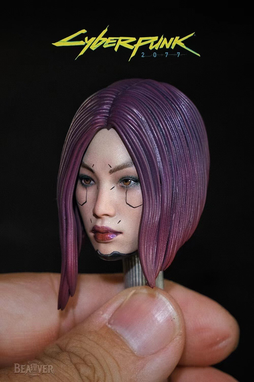 custom 1/6 Cyberpunk 2077 Song So Mi  head    Model for 12'' Action Figure