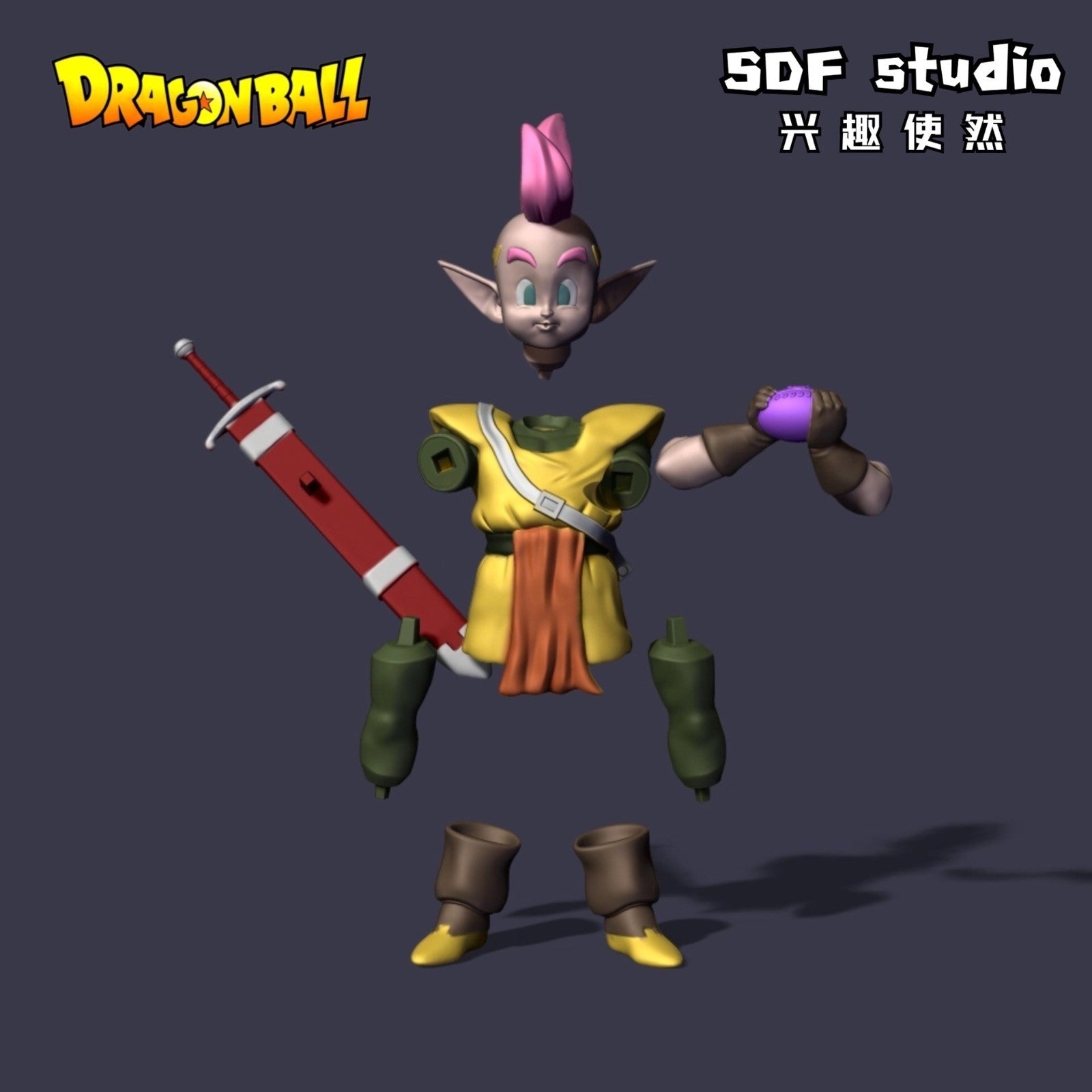 CUSTOM Dragon Ball hg tapien  action figure GK hg scale 10cm