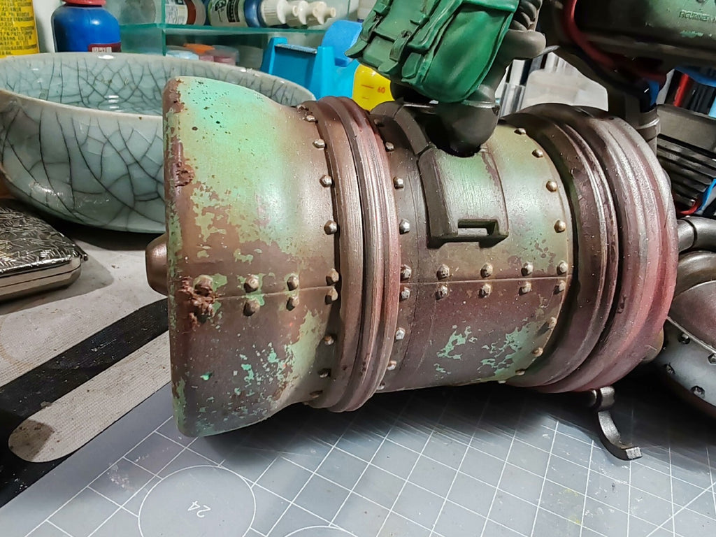 custom 1/6 Cyberpunk wastland resin Steam motorcycle figure 30cm