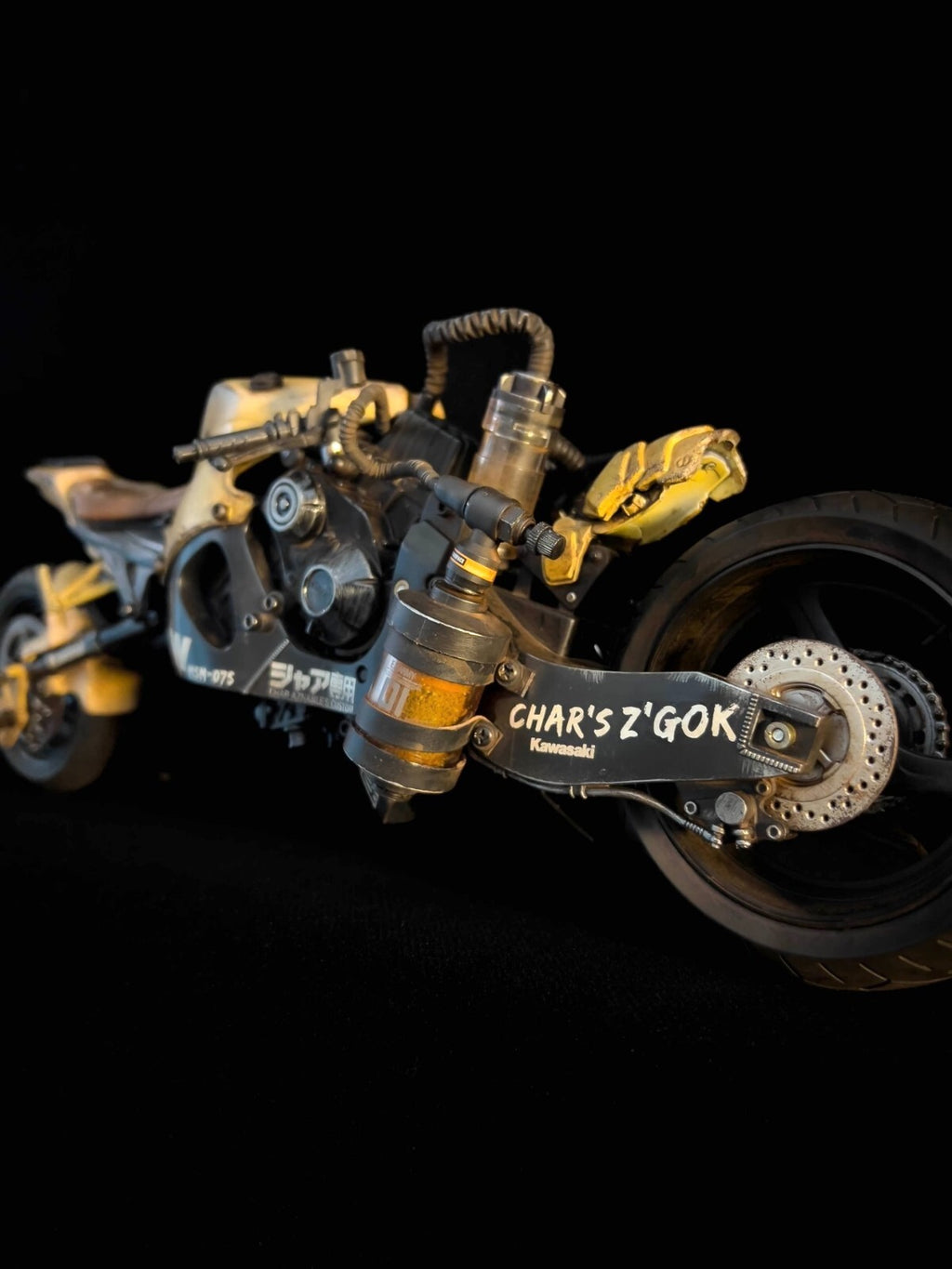 custom 1/6 Cyberpunk wastland  moto figure 40cm