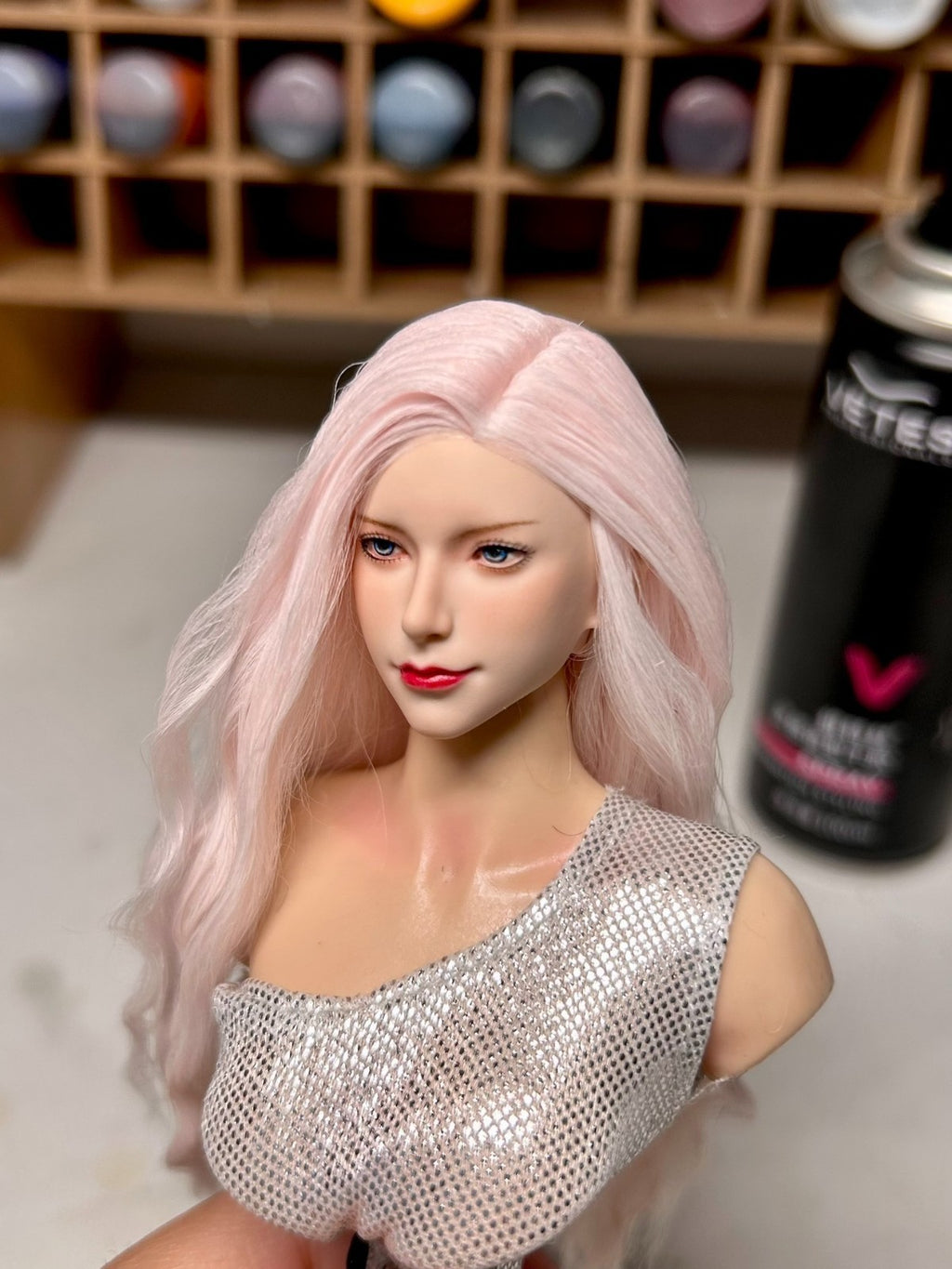 custom 1/6 Cyberpunk 2077 girl  head    Model for 12'' Action Figure