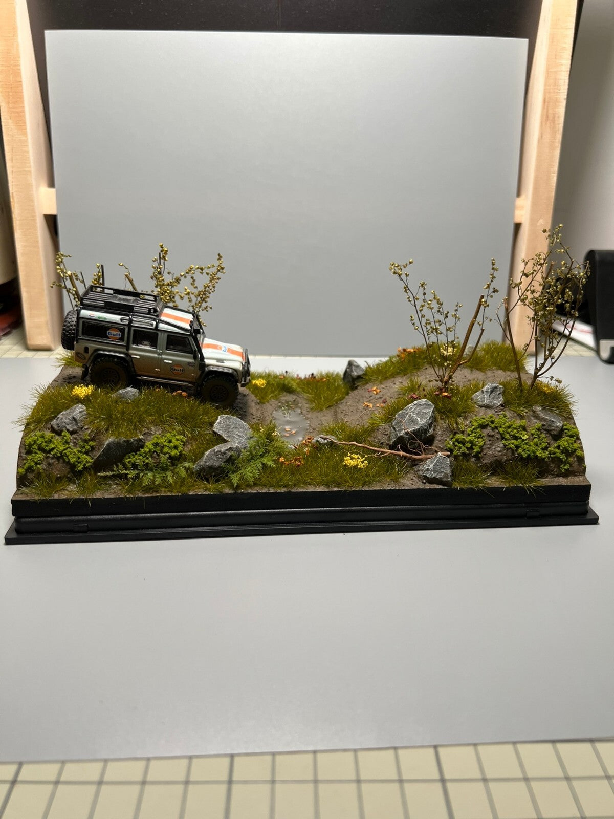 custom mini outdoor Display sence  model kits 22 12 9cm