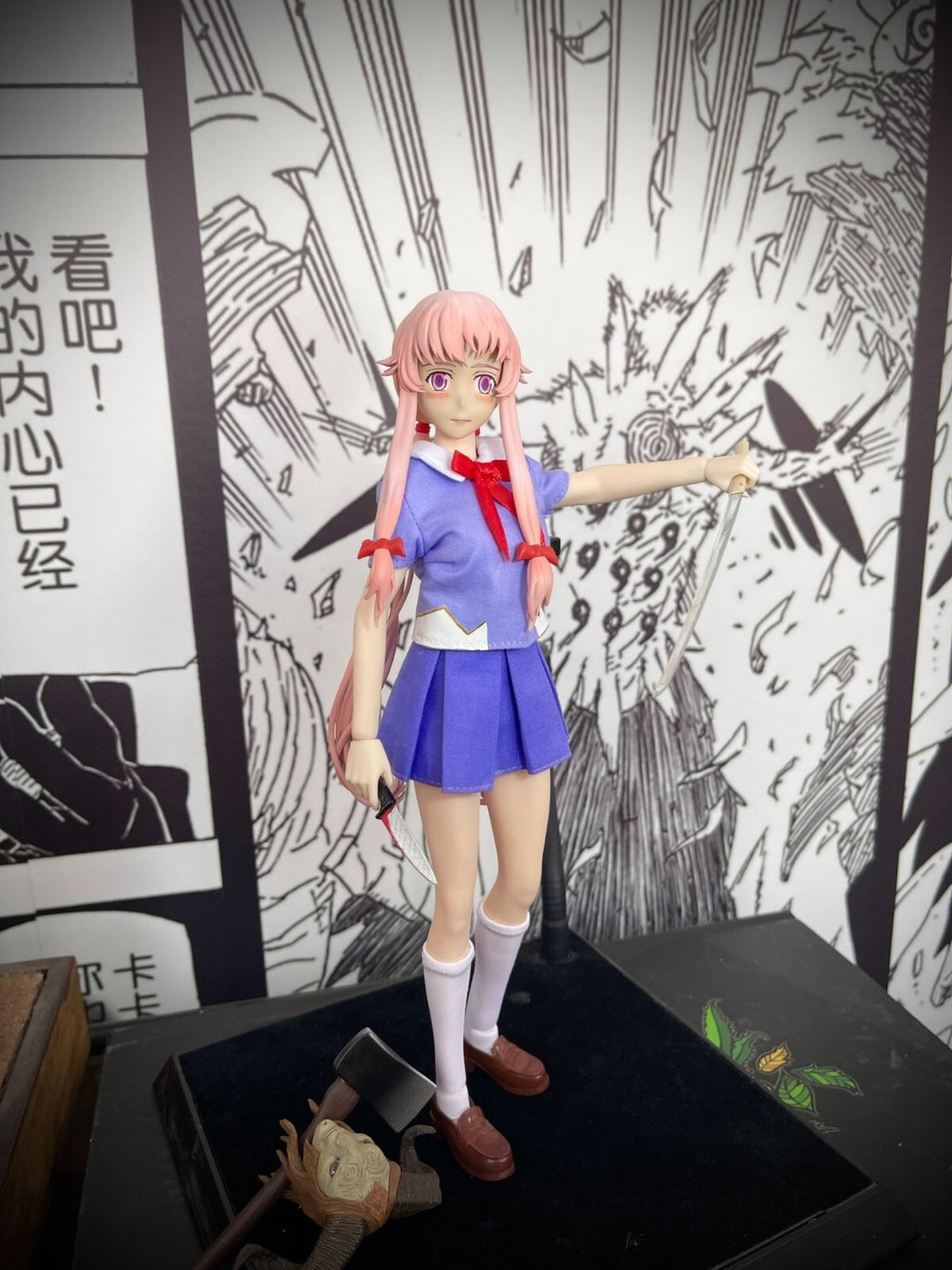 custom 1/6 Gasai Yuno Mirai Nikki  12 inch figure