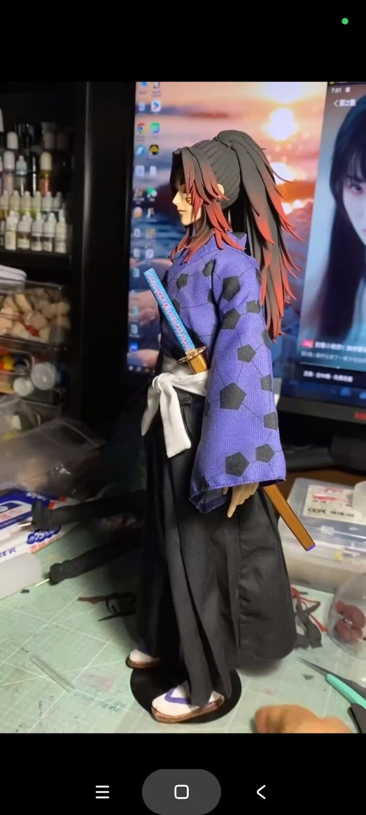 custom 1/6 Demon Slayer Kokushibo head  (whole figure,including body