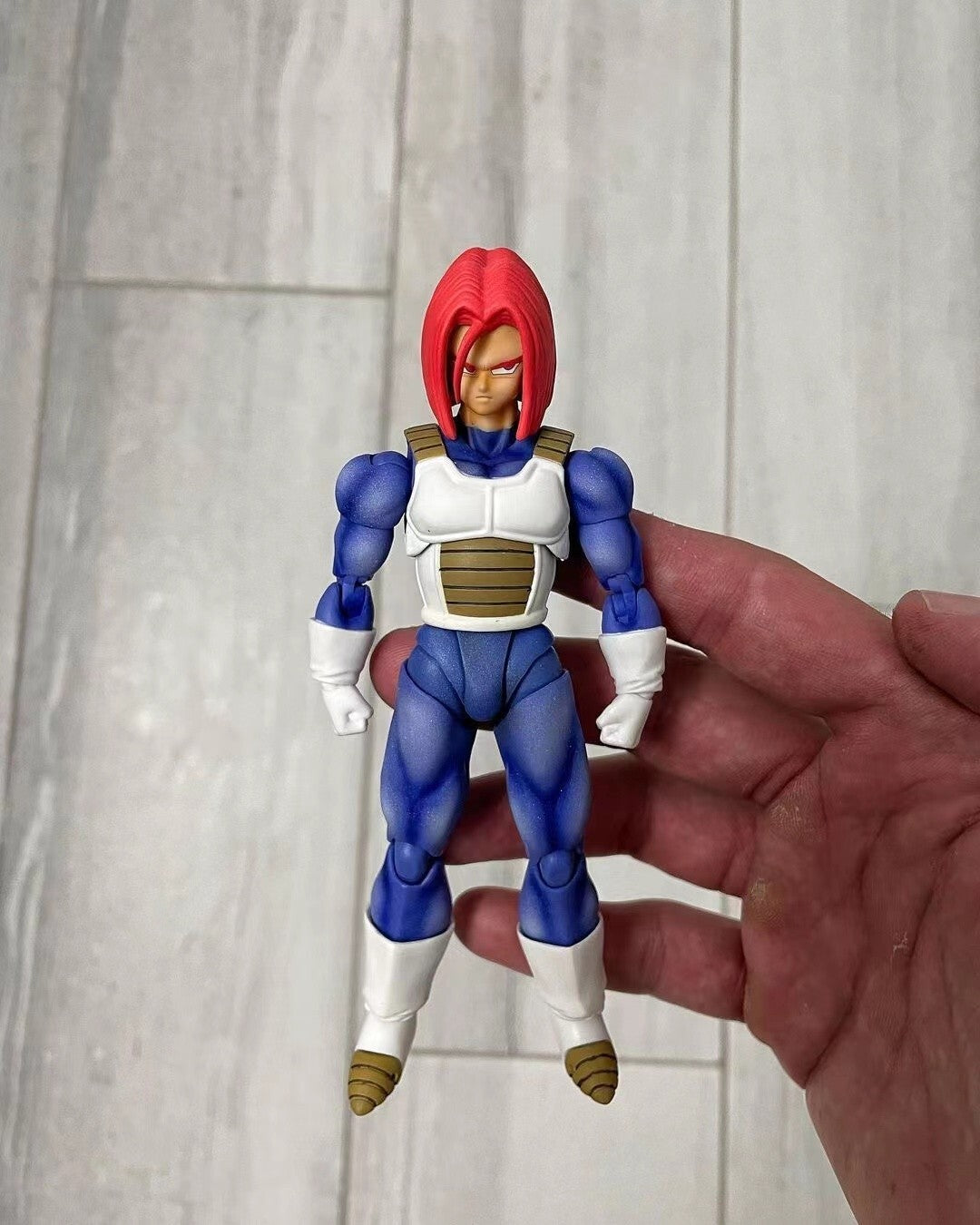 CUSTOM   Dragonball  shf   red god  battle suit trunks  Figure