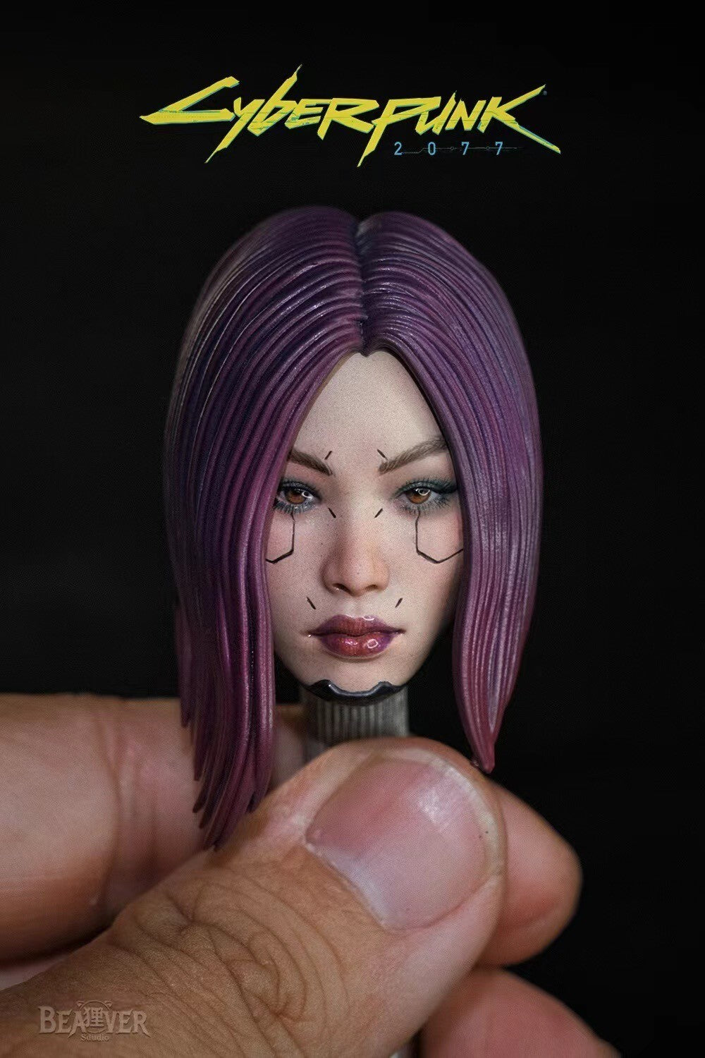 custom 1/6 Cyberpunk 2077 Song So Mi  head    Model for 12'' Action Figure