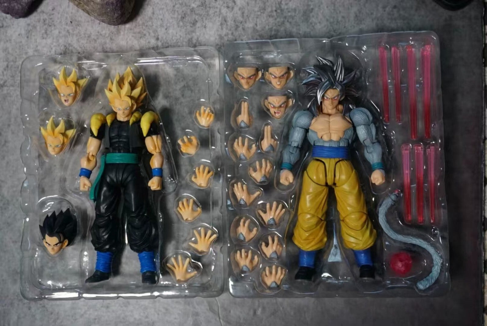 CUSTOM Dragon Ball SHF s.h.figuarts  gogeta goku ssj 4 2 pcs