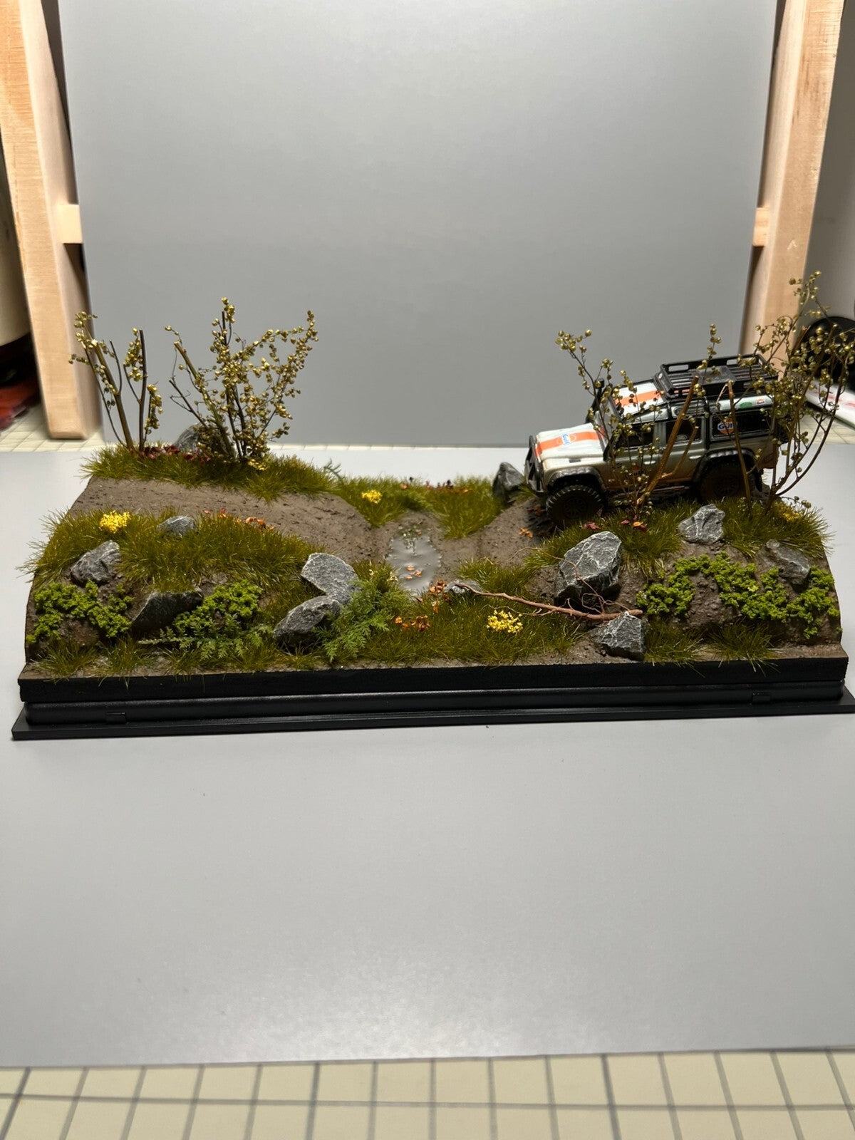 custom mini outdoor Display sence  model kits 22 12 9cm
