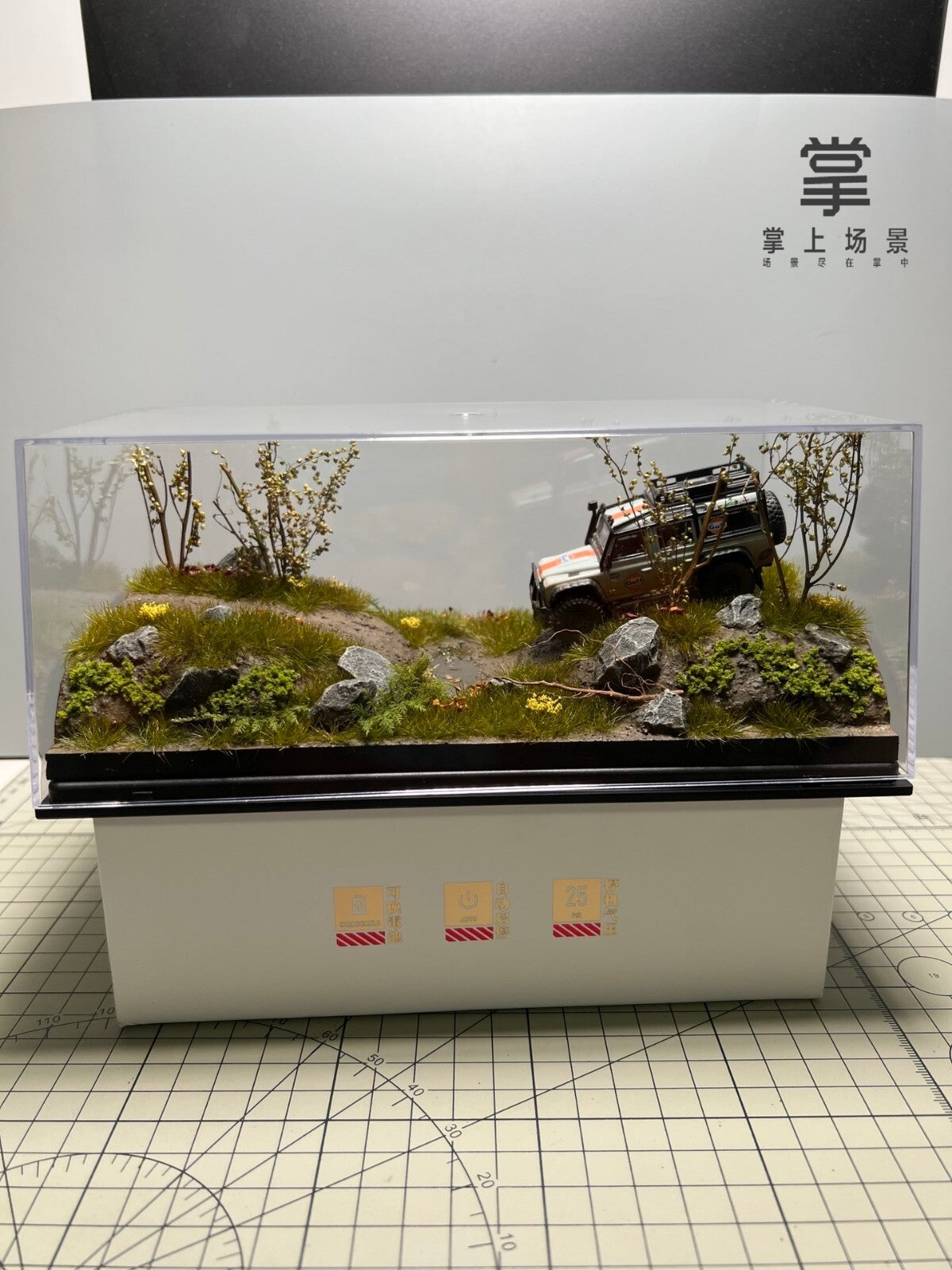 custom mini outdoor Display sence  model kits 22 12 9cm
