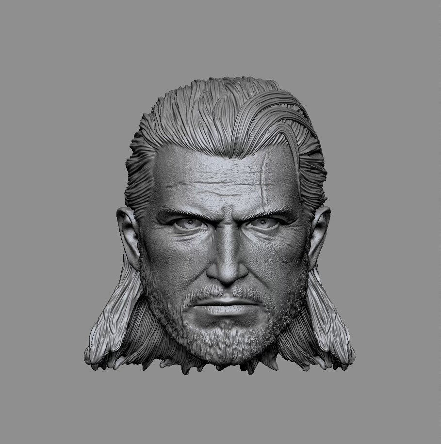 custom   1/6  Cyberpunk  Geralt head ship in  40days