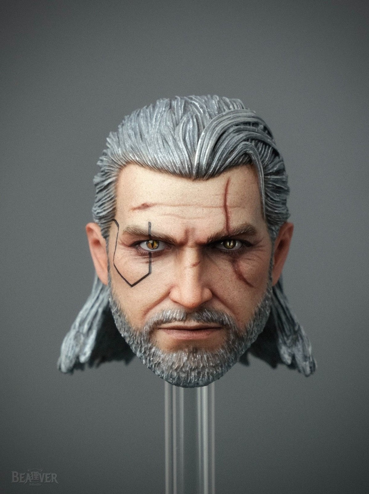 custom   1/6  Cyberpunk  Geralt head ship in  40days