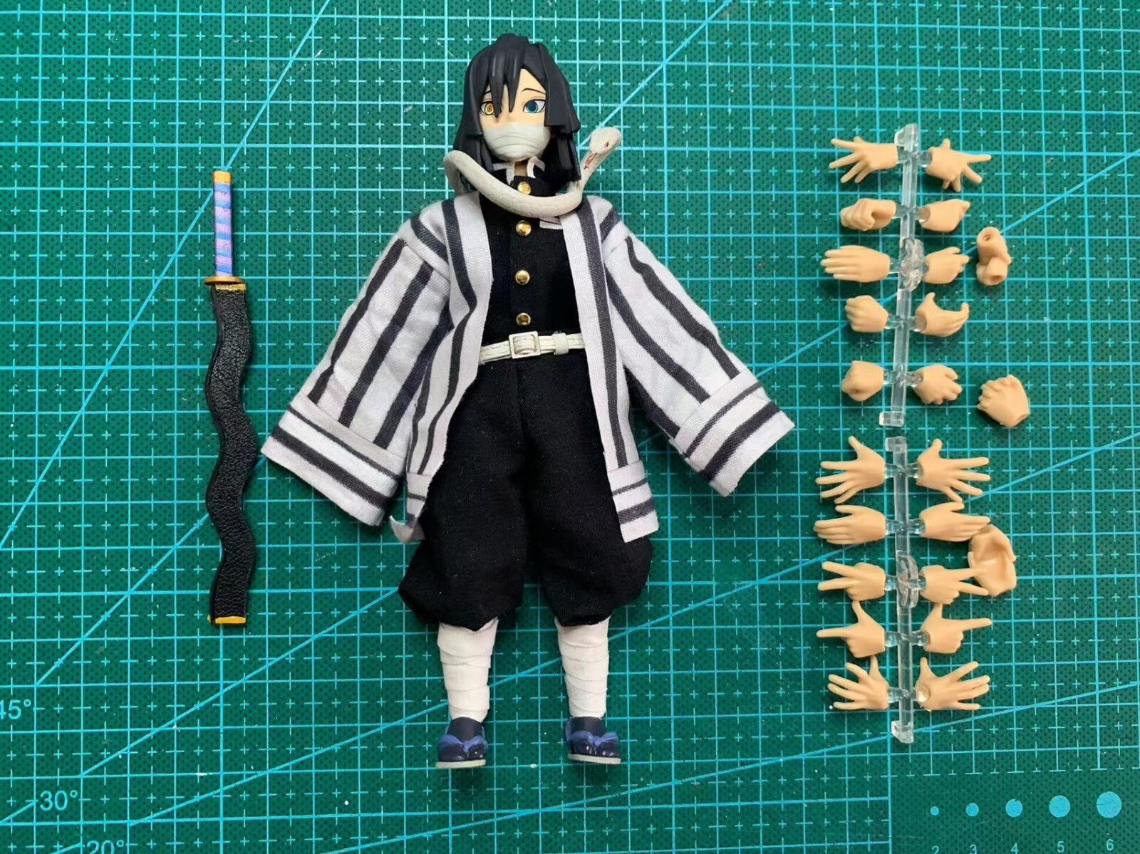 custom 1/12  Demon Slayer  Iguro Obanai u action figure