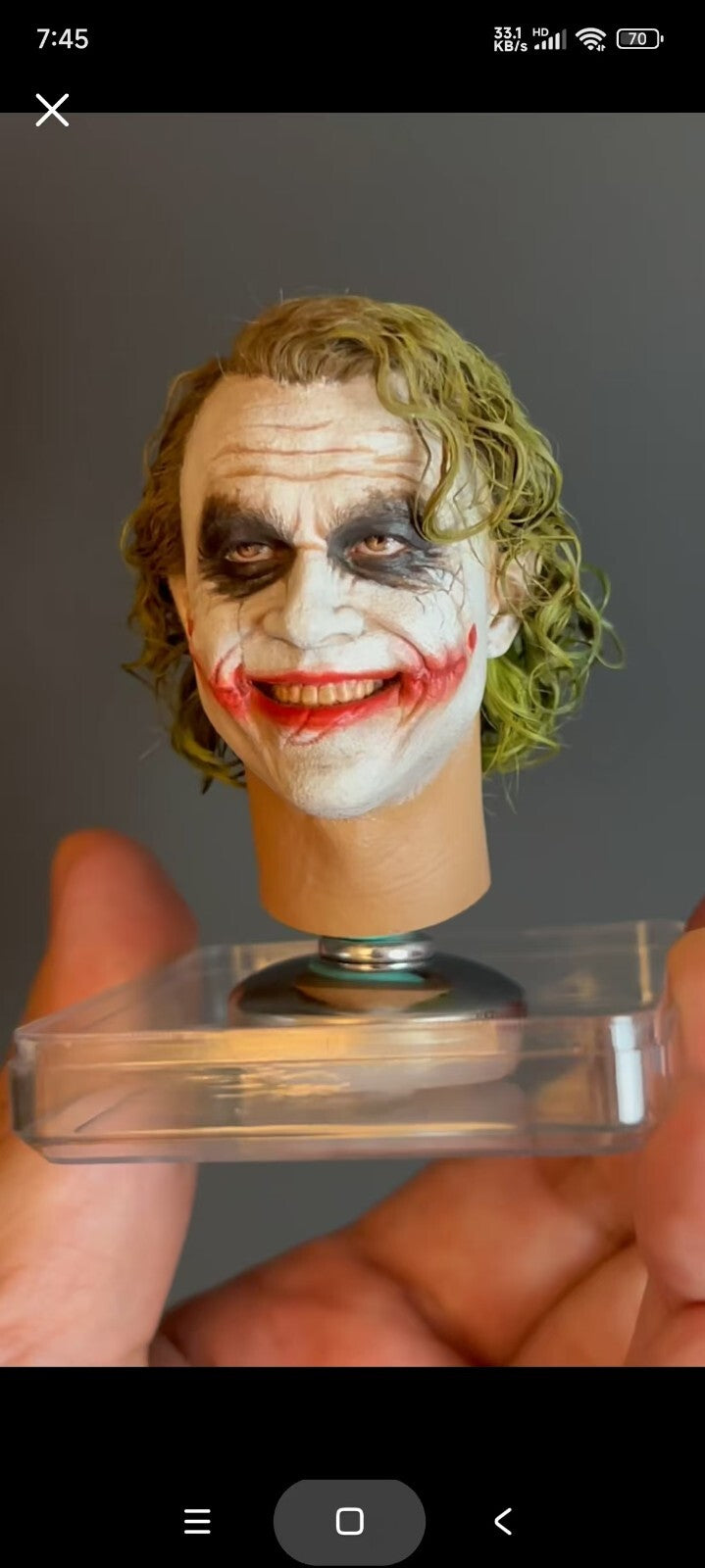 1/6 dark  knight Joker Rooted Head Sculpt 1:6 scale collectibles