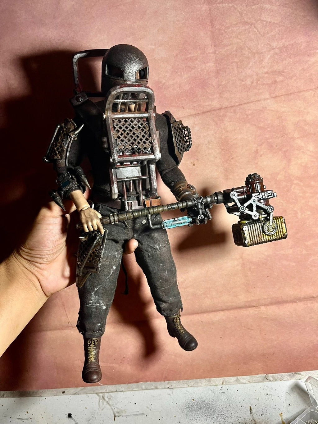 custom   1/6  Cyberpunk wastland  fallout   Powered Armor  for threezero