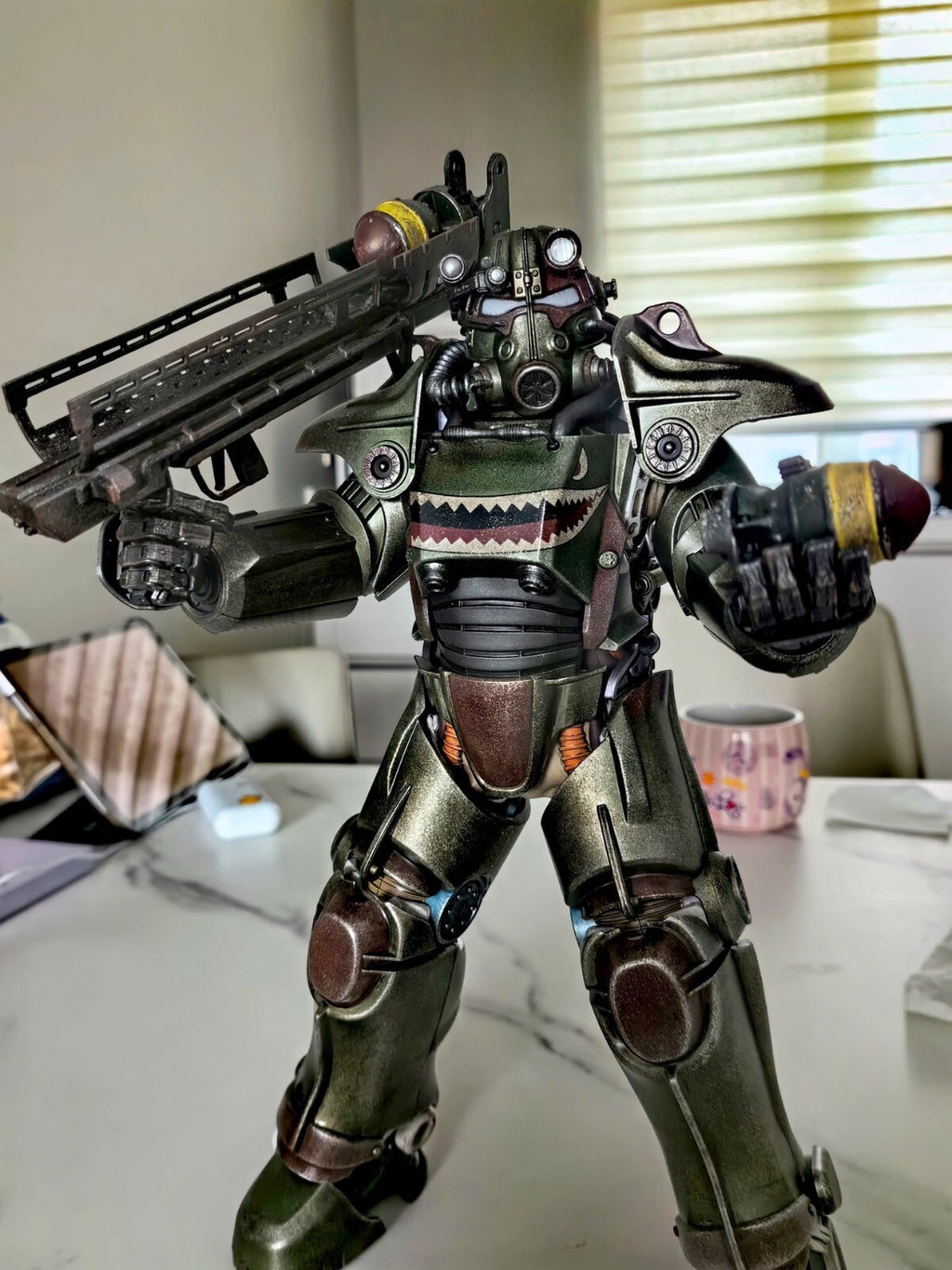 custom 1/6 Cyberpunk wastland gun  for fallout t60 figure threezero