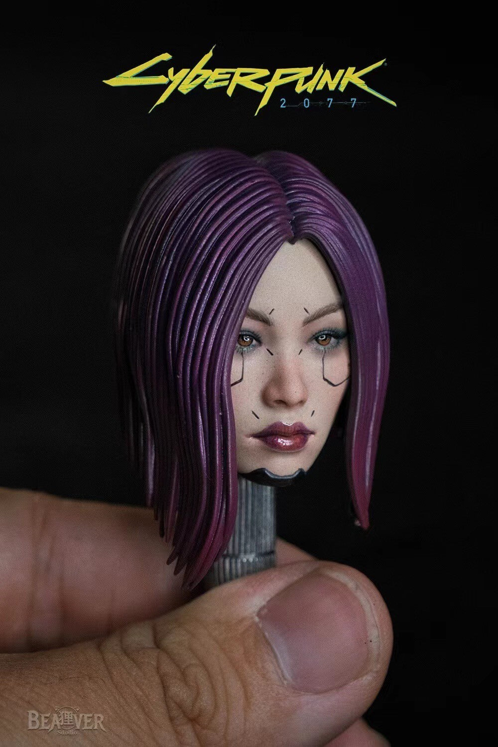 custom 1/6 Cyberpunk 2077 Song So Mi  head    Model for 12'' Action Figure