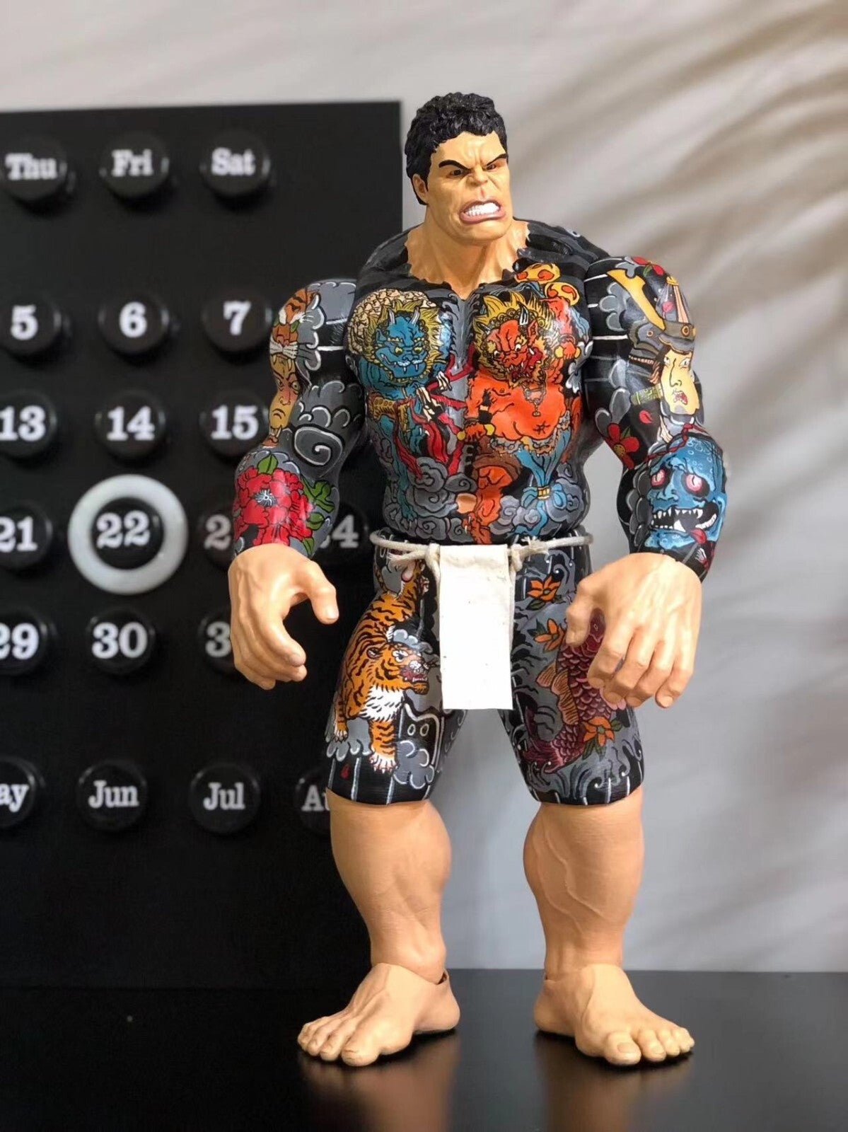 custom  Yakuza Hulk Body  hand draw  tattoo  42 cm