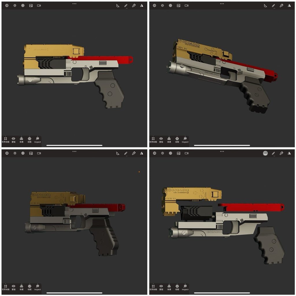 custom 1/6 Cyberpunk 2077 weapon  gun