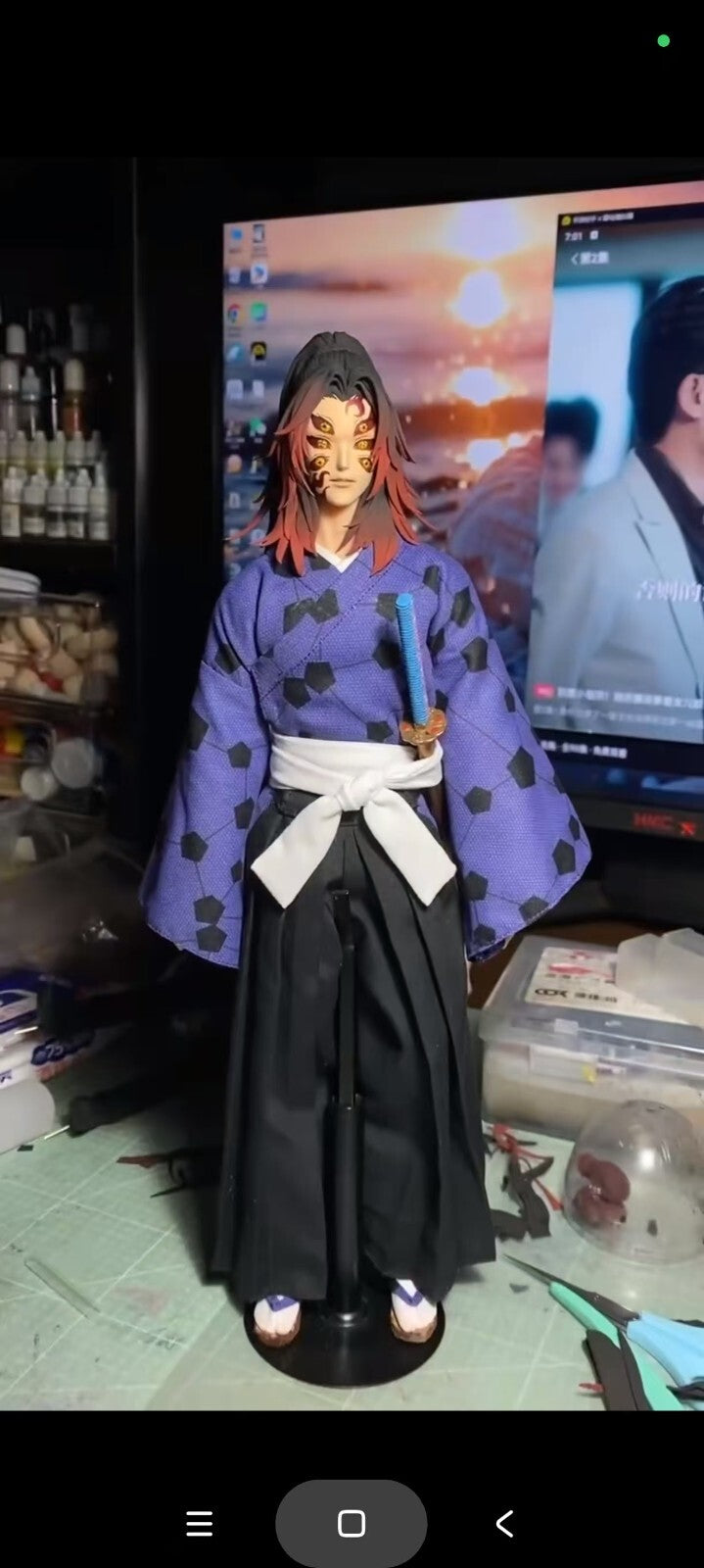 custom 1/6 Demon Slayer Kokushibo head  (whole figure,including body
