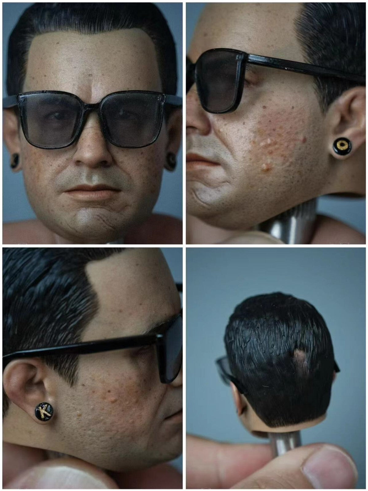 custom 1/6 Cyberpunk 2077 Viktor Vektor) head    Model for 12'' Action Figure