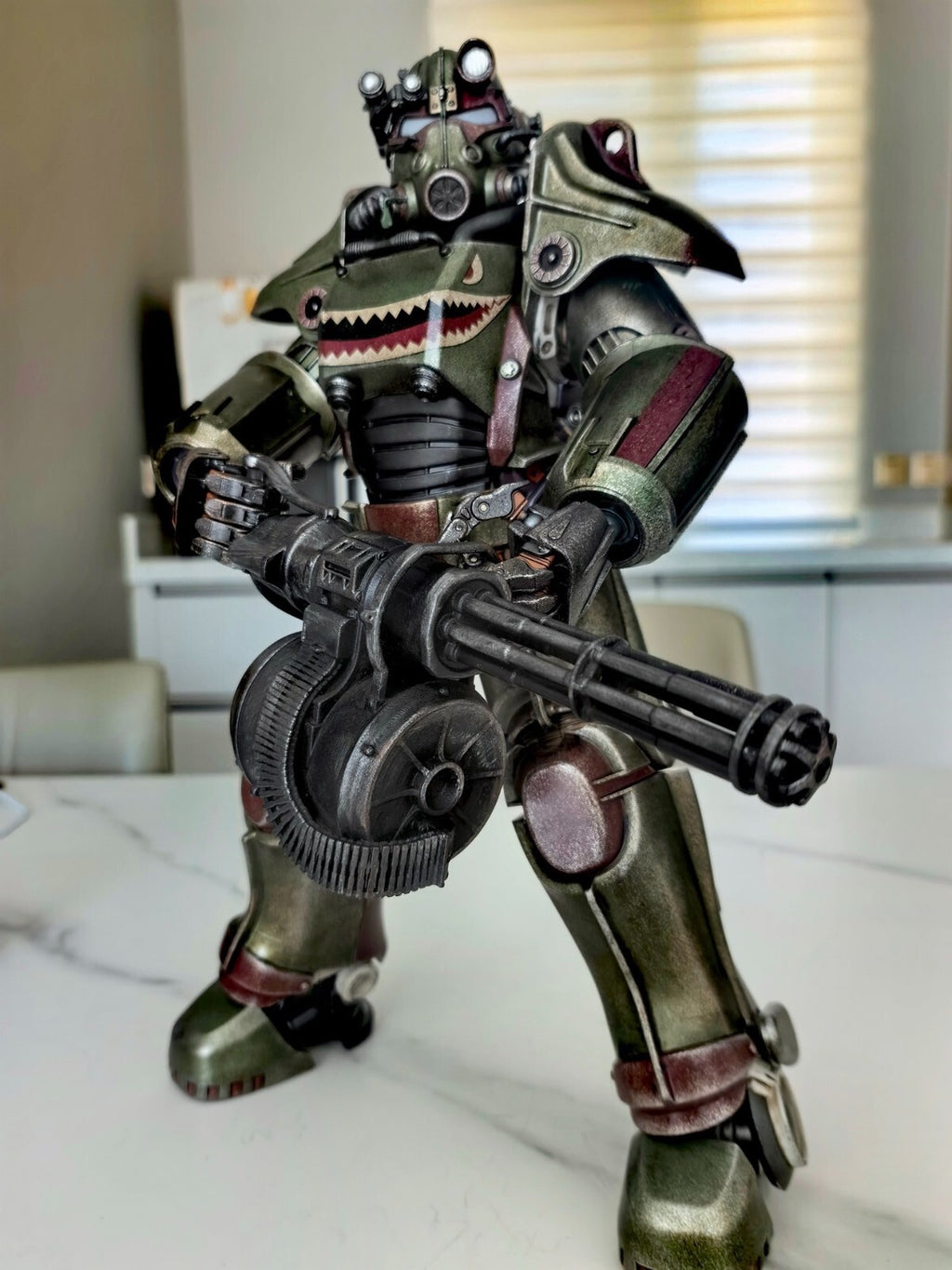 custom 1/6 Cyberpunk wastland  Gatling Gun  for fallout t60 t51 x01