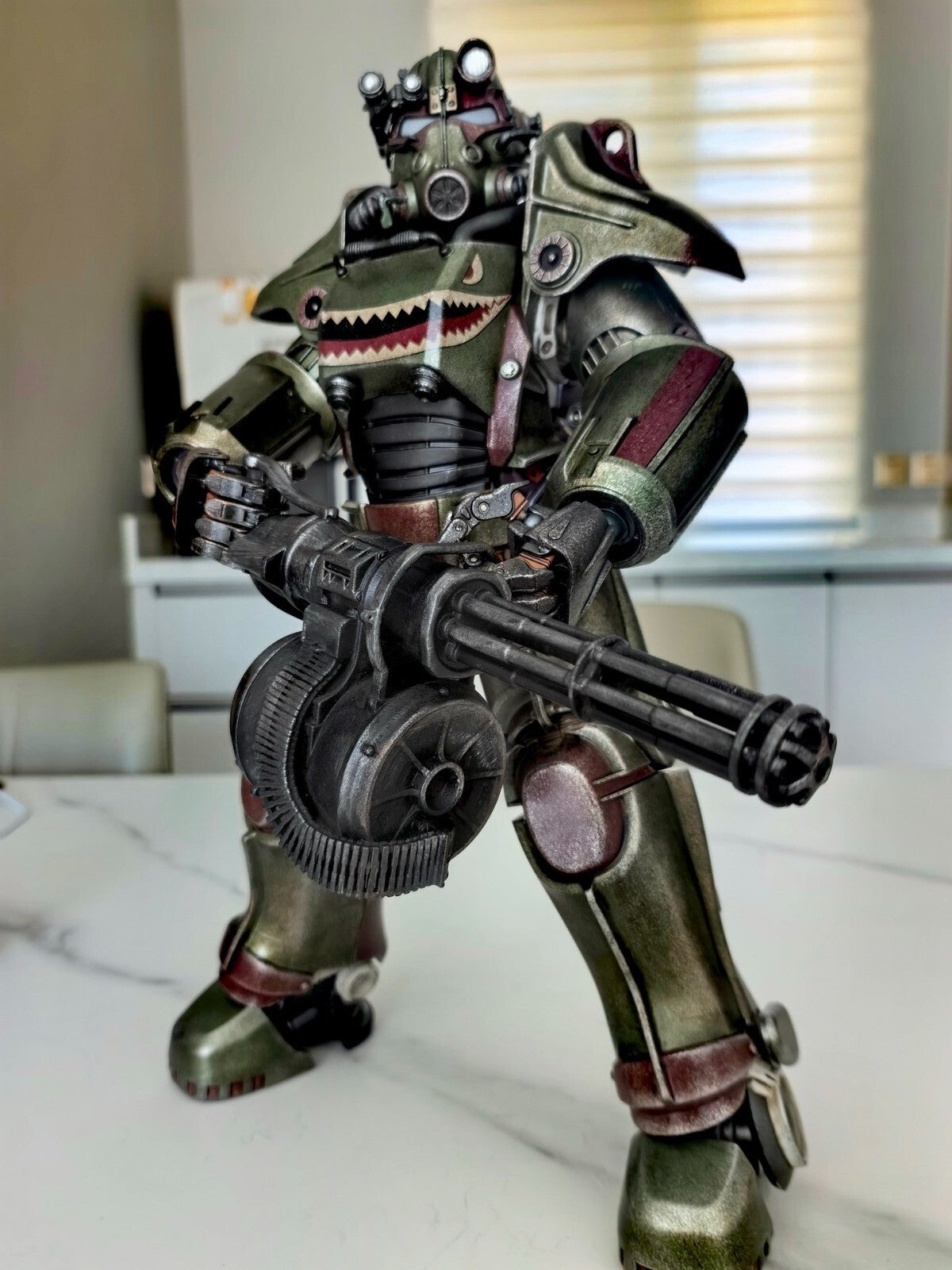 custom 1/6 Cyberpunk wastland  Gatling Gun  for fallout t60 t51 x01