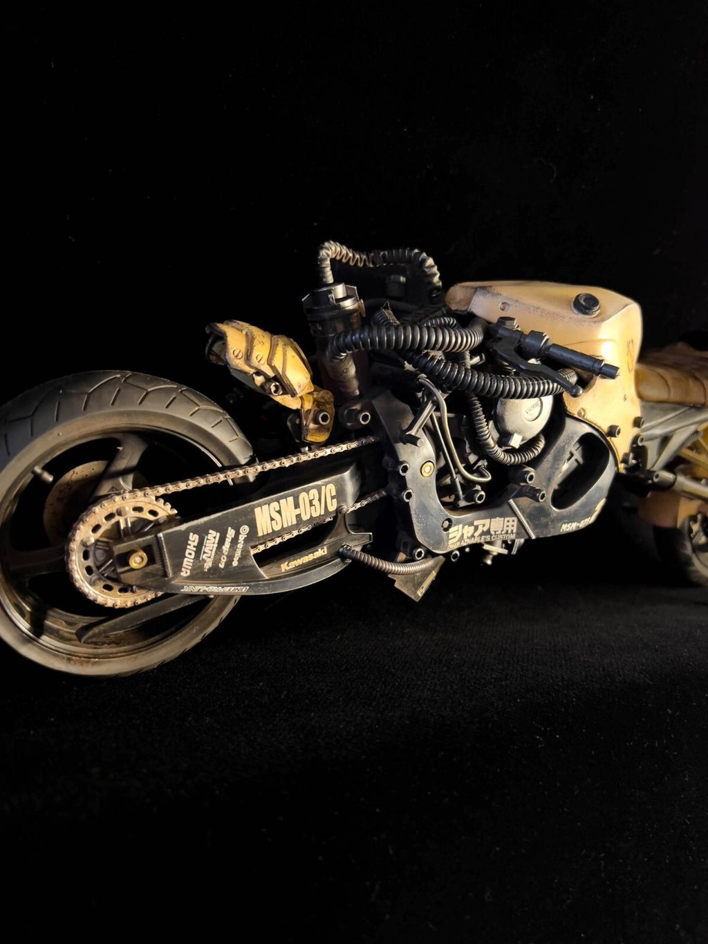 custom 1/6 Cyberpunk wastland  moto figure 40cm