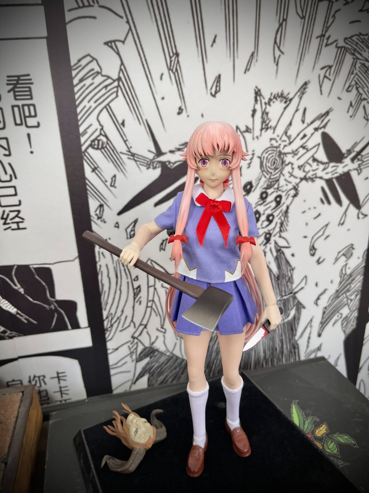 custom 1/6 Gasai Yuno Mirai Nikki  12 inch figure