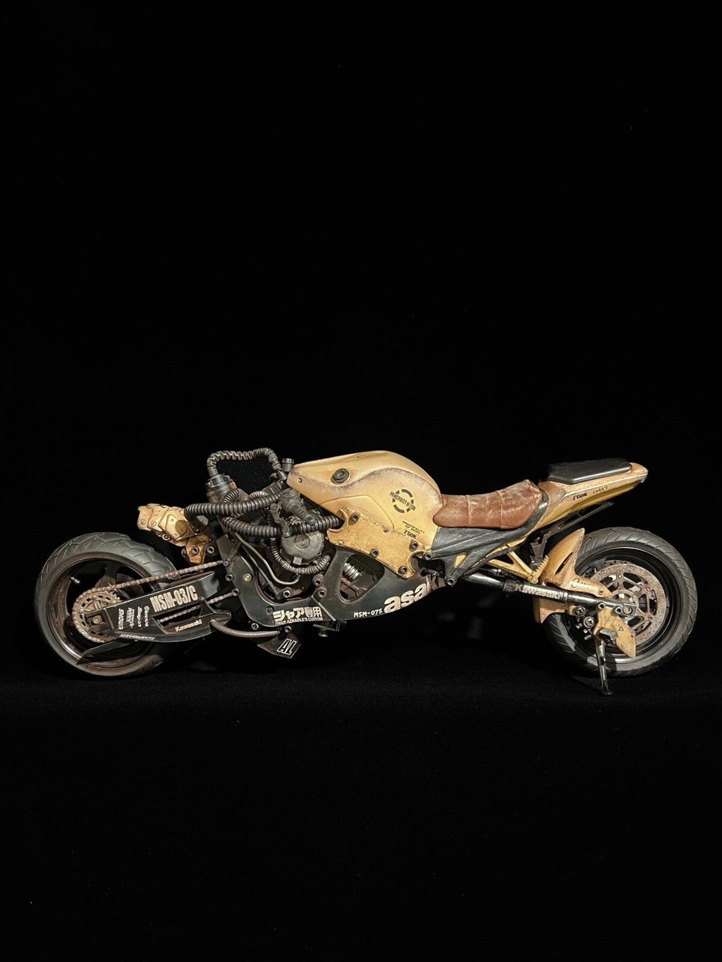 custom 1/6 Cyberpunk wastland  moto figure 40cm