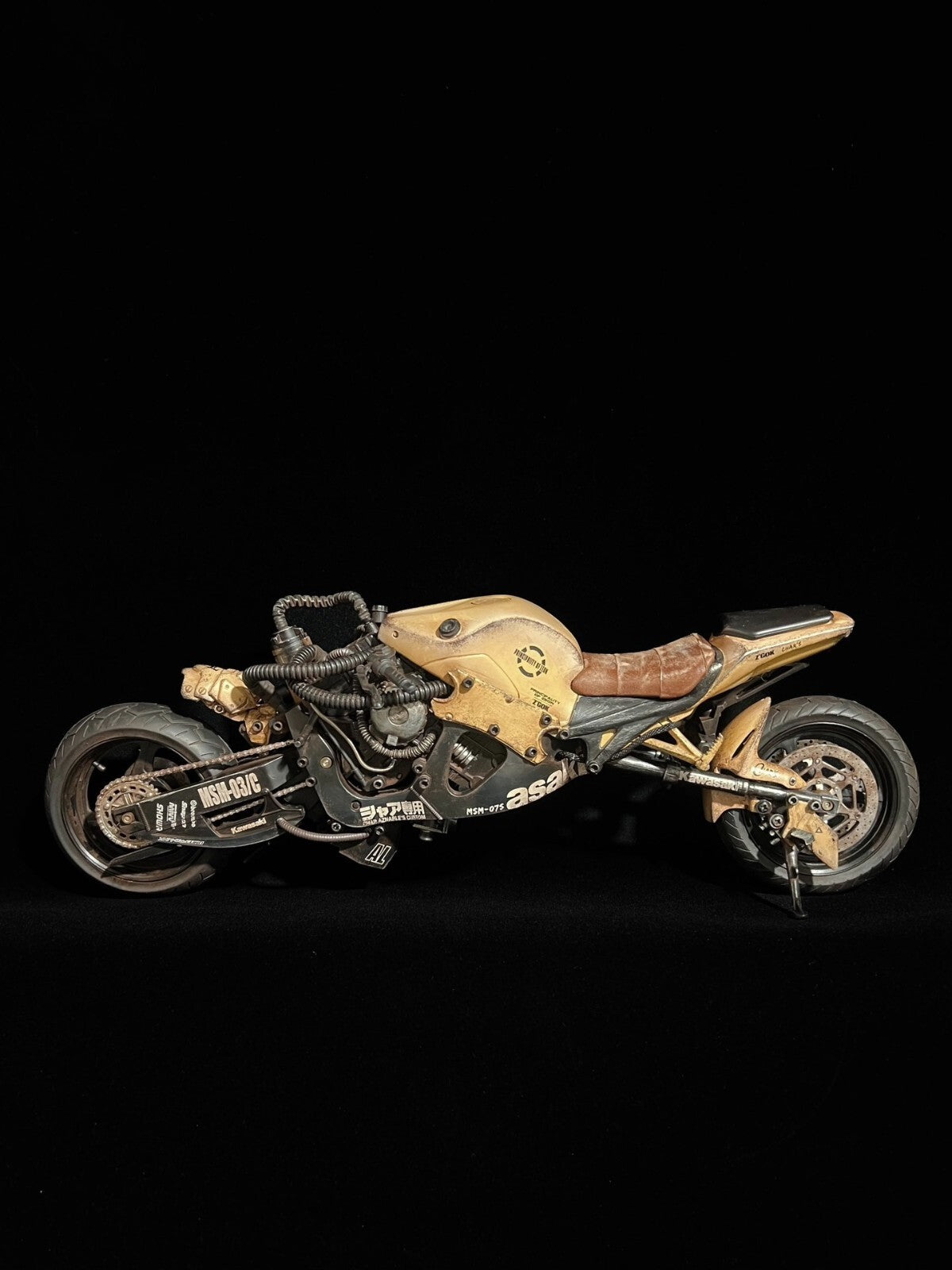 custom 1/6 Cyberpunk wastland  moto figure 40cm