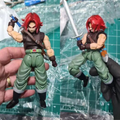 CUSTOM Dragonball shf trunks red god Figure p