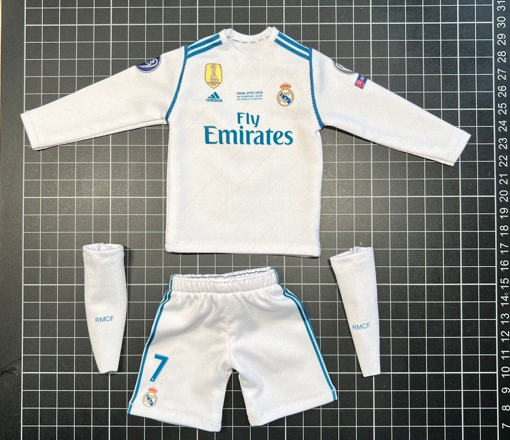 1/6 Scale Toy Figure Ronaldo #7 s White Jersey For ZCWO 12 Inch Figure