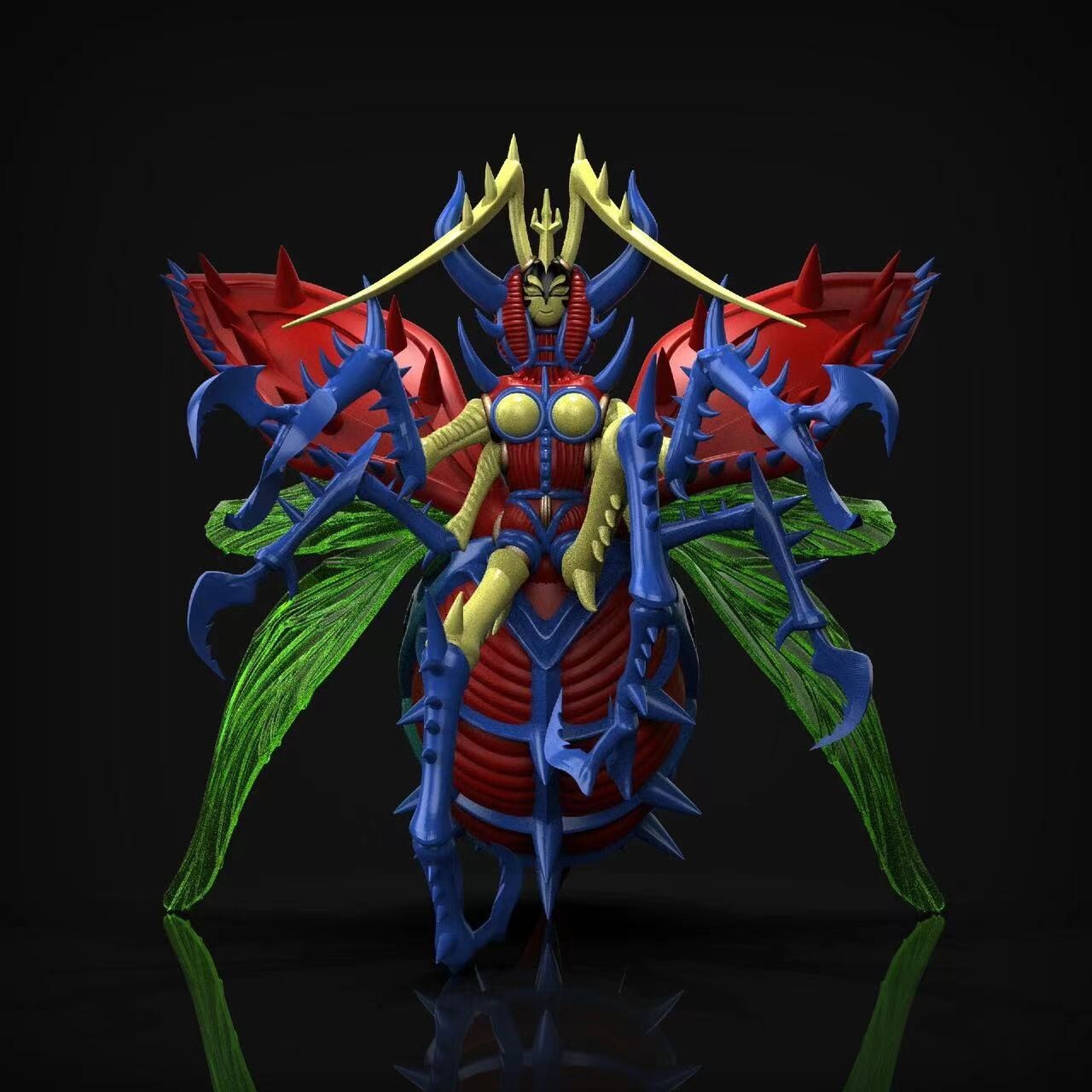 CUSTOM Yu-Gi-Oh Metamorphosed Insect Queen figure 20 cm