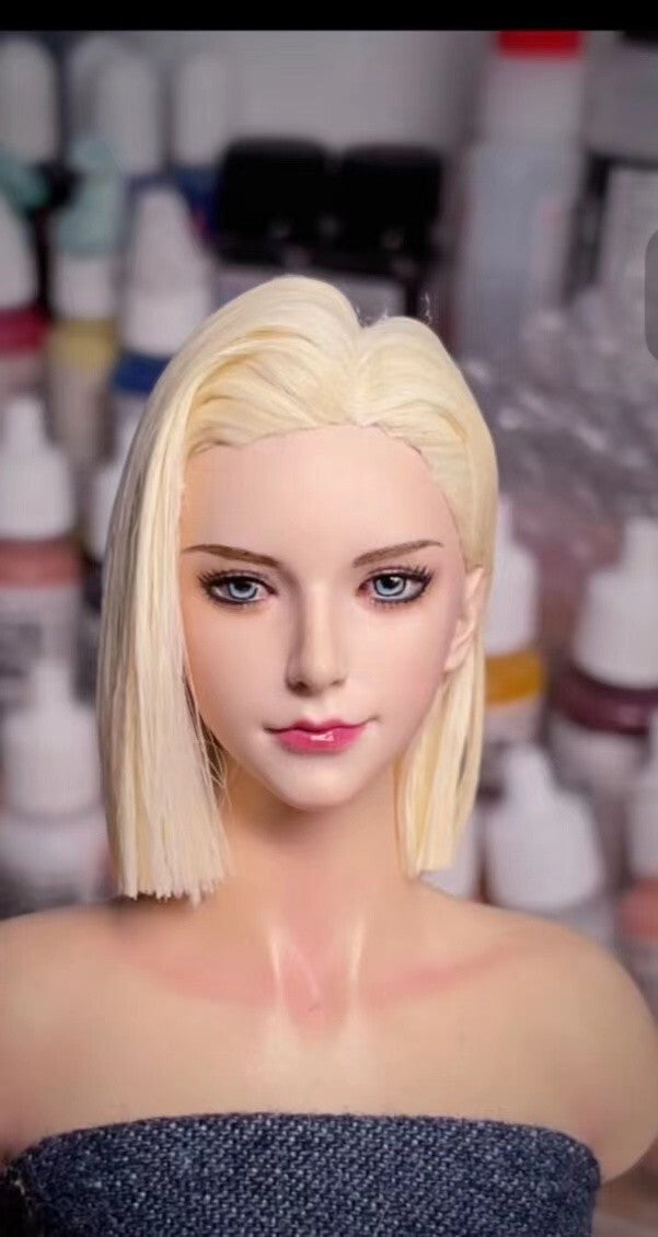 CUSTOM 1/6 dragonball Android 18 head for 12 inch figure