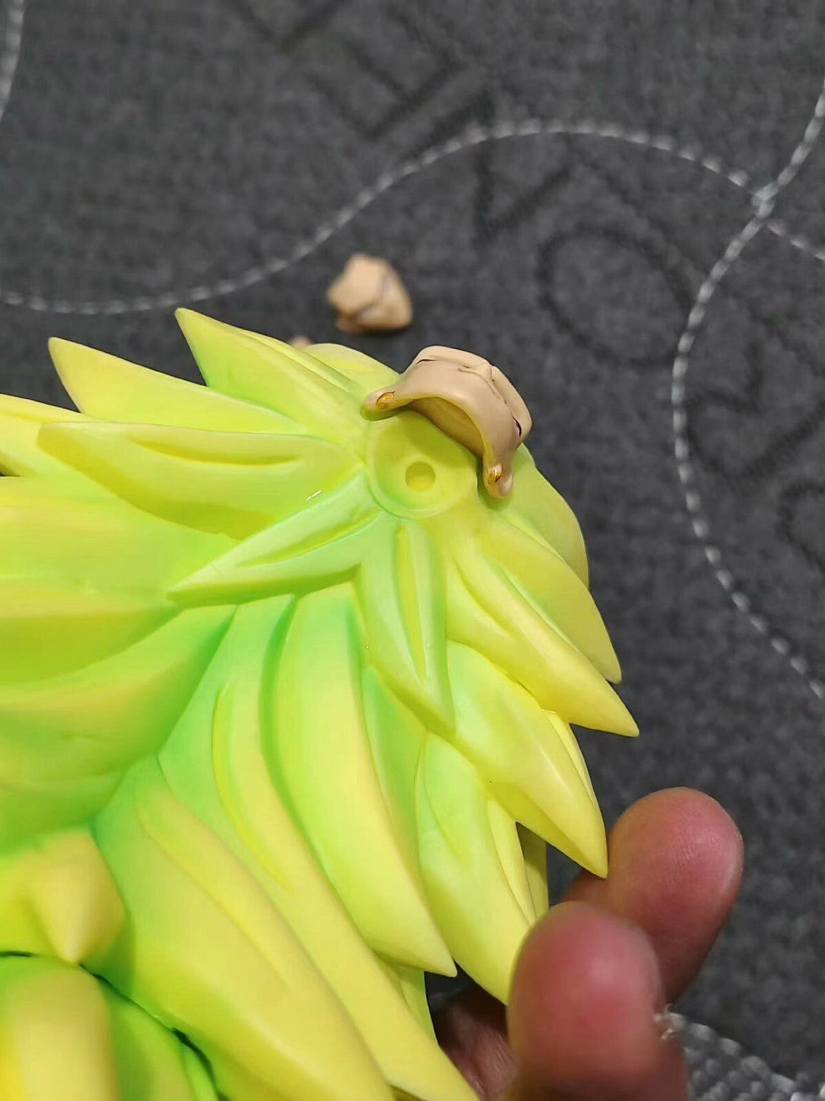 CUSTOM Dragon Ball SH Figuarts super saiyan3 ssj3 broly head sculpture