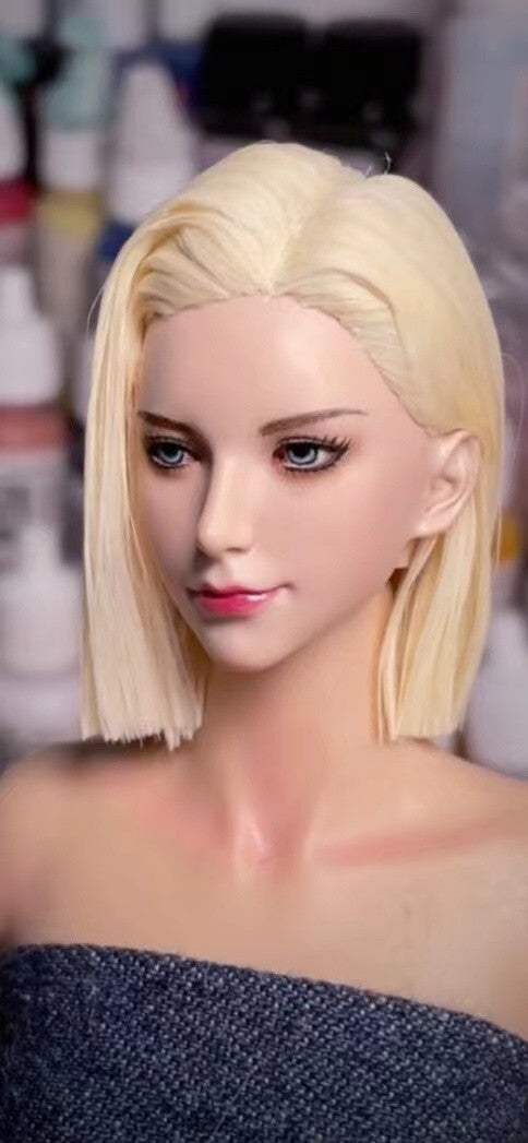 CUSTOM 1/6 dragonball Android 18 head for 12 inch figure