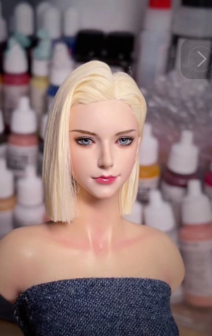CUSTOM 1/6 dragonball Android 18 head for 12 inch figure
